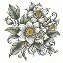 daisy daffodil rose tattoo tattoo design idea