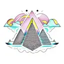 canary, bridge, pyramid tattoo design idea