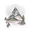 canary, bridge, pyramid tattoo design idea
