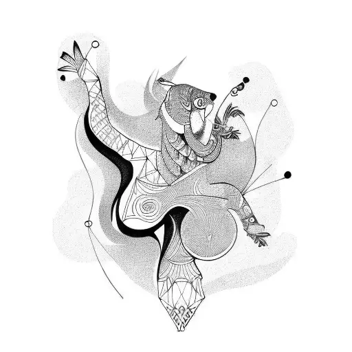 flamenco animal tattoo design idea