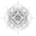 biomechanical, large ball joints, structural,intimate, arm  tattoo design idea