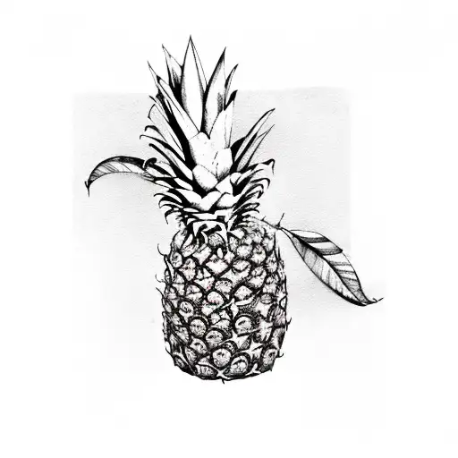 Pineapple tattoo design idea