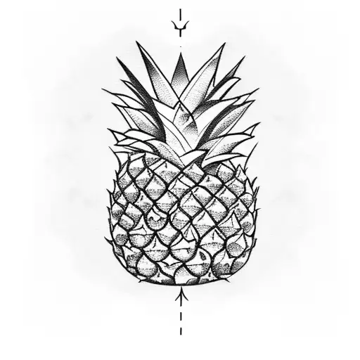 Pineapple tattoo design idea