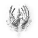 In God's Hands tattoo design idea