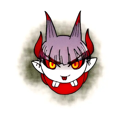 Devil eyes tattoo design idea