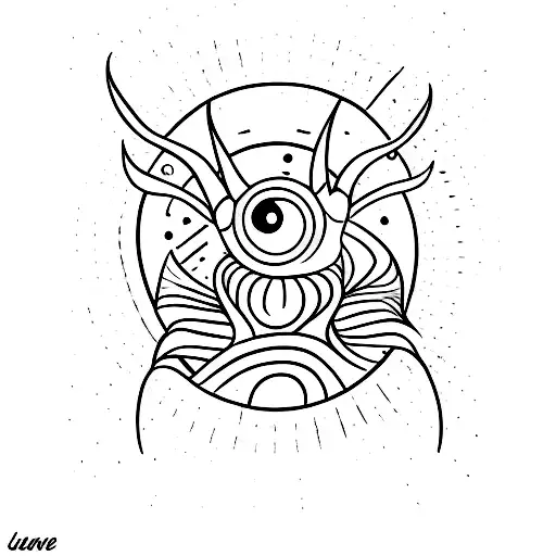 Devil eyes tattoo design idea