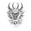 Devil eyes tattoo design idea
