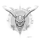 Devil eyes tattoo design idea