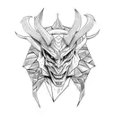 Devil eyes tattoo design idea