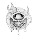 Devil eyes tattoo design idea