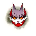 Devil eyes tattoo design idea