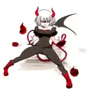 Devil eyes tattoo design idea