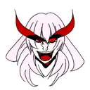 Devil eyes tattoo design idea