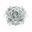 taurus sign with a rose tattoo design idea