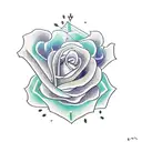 taurus sign with a rose tattoo design idea