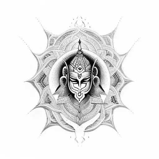 shiv and shakti  tattoo design idea