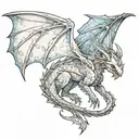 bat celestial dragon tattoo design idea