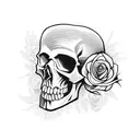 expendables skull with roses tattoo design idea