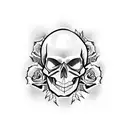 expendables skull with roses tattoo design idea