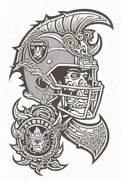 raiders football logo tattoo design idea