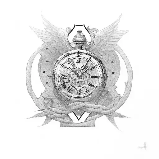 quarternary knot with roman numerals in it tattoo design idea