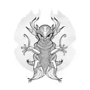 fire gecko tattoo design idea