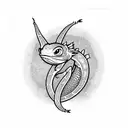 fire gecko tattoo design idea