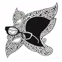 eyeglasses tattoo design idea