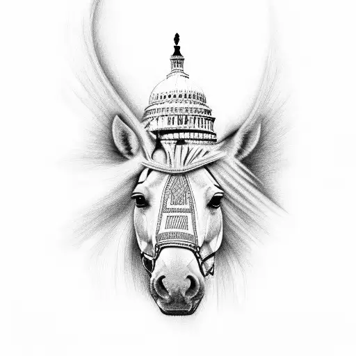 U.S. Capitol  indians horse tattoo design idea