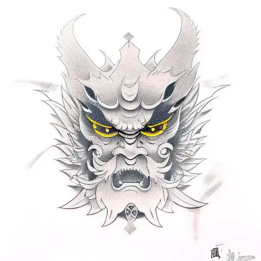 Tengu avant bras tattoo design idea