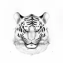 tigger whith blue eyes tattoo design idea