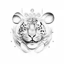 tigger whith blue eyes tattoo design idea