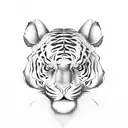 tigger whith blue eyes tattoo design idea