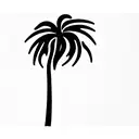 Mix of Palm tree and Wave in one object tattoo design idea