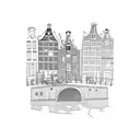 amsterdam bridge tattoo design idea