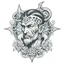 Vulcan god tattoo design idea