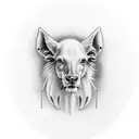 jesus with animals tattoo design idea