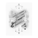 A heartbeat waveform transformed into sheet music tattoo design idea