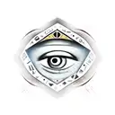 Third Eye with Egyptian hieroglyphs tattoo design idea