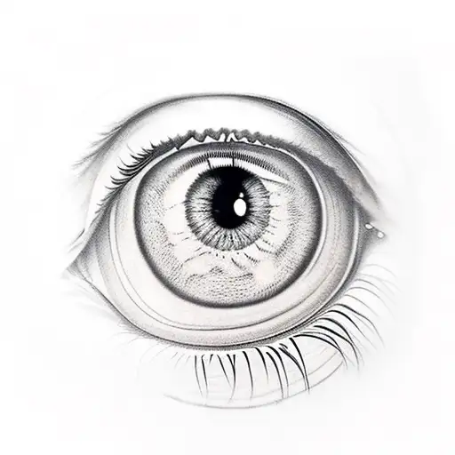 monster auge tattoo design idea