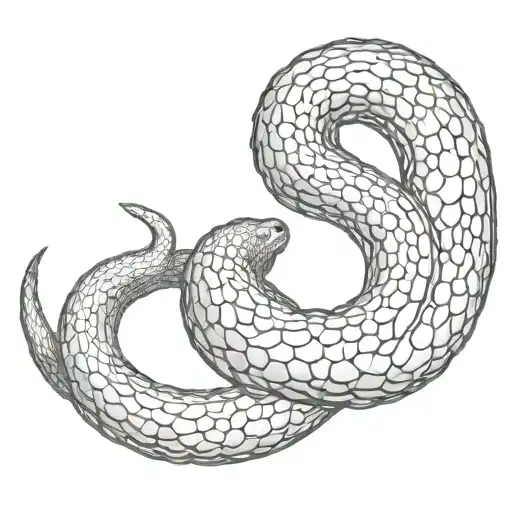 Ouroboros, a coiled snake biting its own tail tattoo design idea