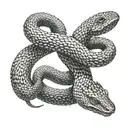 Ouroboros, a coiled snake biting its own tail tattoo design idea