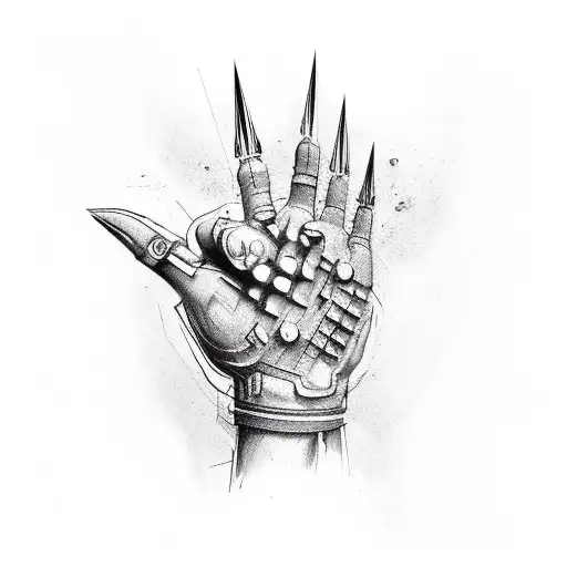 somthing like black spiky hand but on bicep and shoulder area tattoo design idea