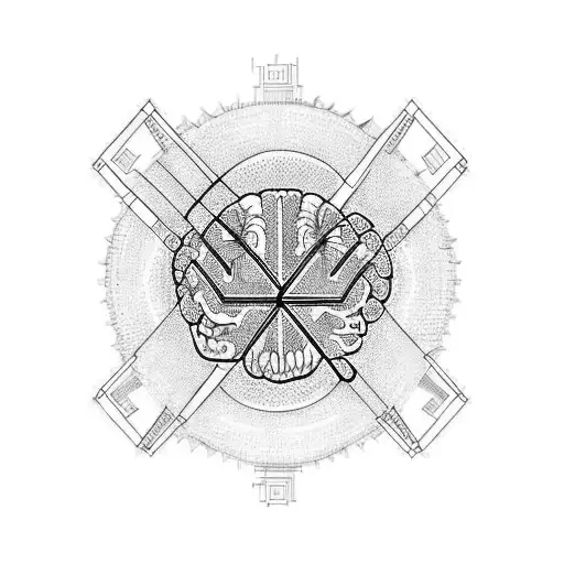 lung, heart, brain connected with dna tattoo design idea