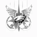 Philadelphia eagles Mauri tattoo design idea