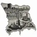 Boston and Washington DC tattoo design idea