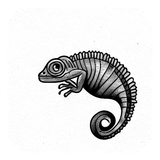 chameleon tattoo design idea