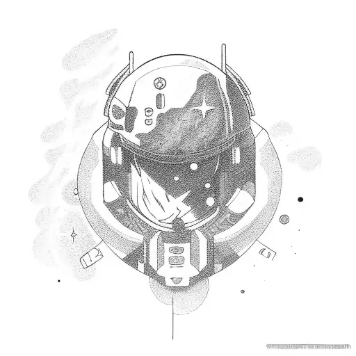 anime space tattoo design idea