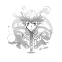 90s anime nostalgia tattoo design idea