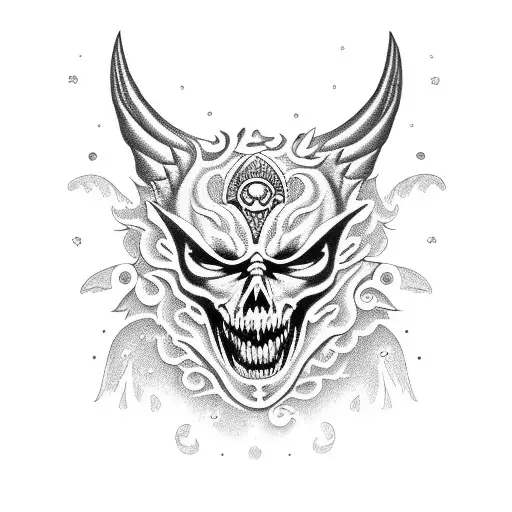 beelzebub trippy lsd tattoo design idea